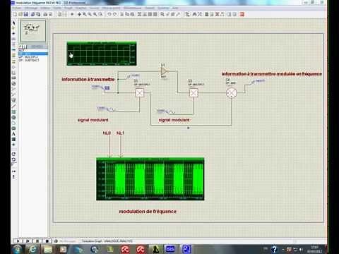 Explication de la Modulation de fréquence - Schéma sous ISIS Protéus