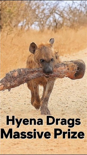 Hungry Hyena Carries a Giant Leg in Its Jaws 🐾 | African Wildlife