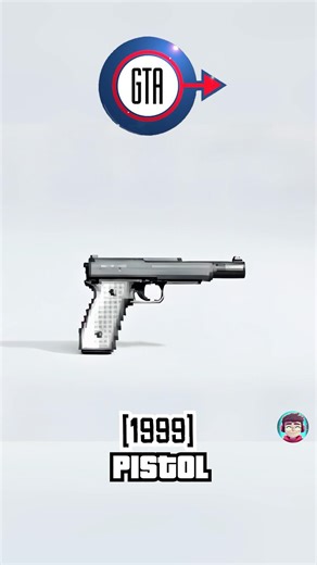Evolution of Pistols in GTA Games (1997–2025) 🔫 #gta #gta5 #gta5clips