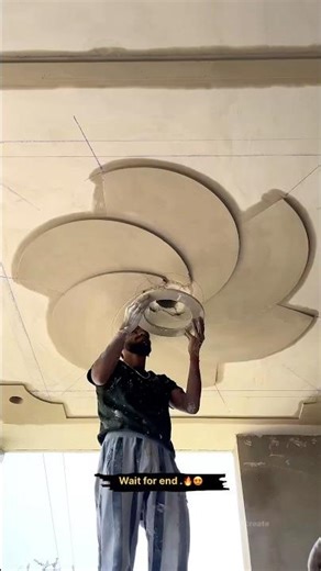 New & beautiful fan point flower POP ceiling design 🔥😍plus minus pop ceiling design #art #shorts