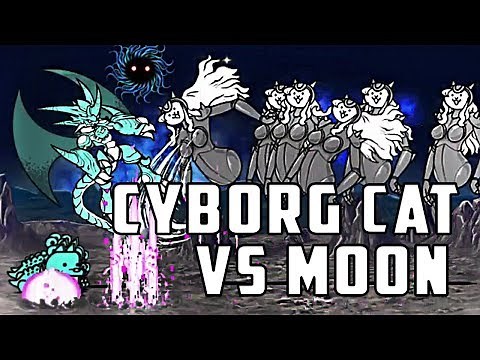 The Battle Cats | Cyborg Cat (Salon Cat) vs All Moon Stages!