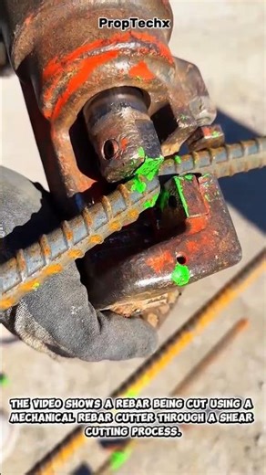 Hydraulic Rebar Cutter in Action | Clean & Powerful Steel Cut #rebar #construction #tools