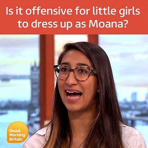 A US blogger sparked a big debate after saying little girls dressing up as the Disney character Moana is ‘racist cultural appropriation’. What do you think? Watch in full: http://www.itv.com/goodmorningbritain/news/disney-is-dressing-up-as-moana-cultural-appropriation | Good Morning Britain