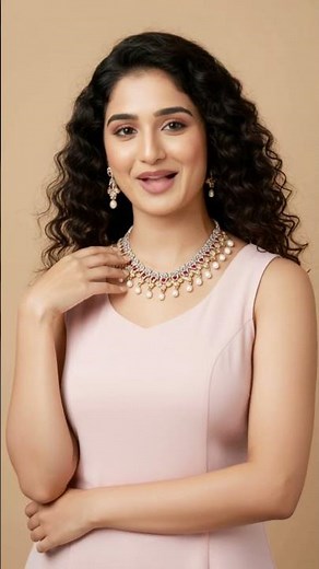 CZ Stone & Genuine AA Oval Pearl Necklace | Silver Alloy Gold Plated Review #fashion #pearlnecklace