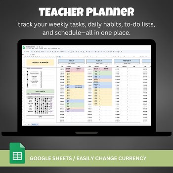 New years 2026 Teacher Time Organizer – Editable Teacher Planner 2026