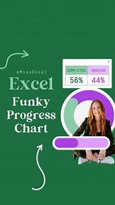 342K views · 2.1K reactions | Funky Progress Tracker #excel #exceltips #corporate #workhacks | Miss Excel | Facebook
