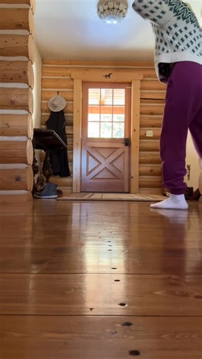Colorado log 🪵 cabin floors 🤝 socks as gliders for movement (and a little throwback to my glider-sweat-HIIT-Fit-Yoga days 😅 If you know, you know…) I googled yoga studios nearby hoping to drop into a class… ONE studio. ONE class today. It reminded me how lucky we are at @megansyogatribe 🧘‍♀️ So many class times, so many chances to show up for YOU across 3 studios in our community. No mirrors. No ego. No judgment. Just movement that makes you feel stronger, lighter, grounded, empowered, and c