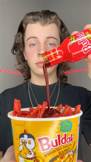 Korean Cheese Fire Ramen #comedy #funny #challenge