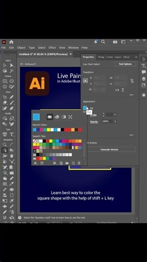 Live Paint Selection Tool in Adobe Illustrator 2026