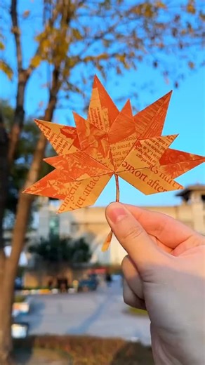 Craft and DIY on Instagram: "“Turn paper into autumn  — it’s easier than you think!  This isn’t just a maple leaf… it’s a piece of art. Watch how a simple paper turns into autumn magic with just a few folds. ✨ Feeling the fall vibes already? Tap ❤️ if you love autumn!  Save this for your next DIY moment  Tag a friend who needs to try this!  Comment “” if you want a step-by-step tutorial! “” “Follow for more aesthetic crafts & seasonal DIYs!”