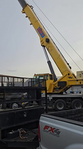 Slingin those 60 footers again. #grtcrane #cranerental #northidaho #crane #GetLifted #construction #trusses | GRT Crane Services