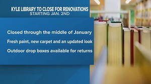 Kyle Library to close for renovations