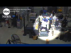 Newly released video shows man attacking TSA agents at Miami Airport