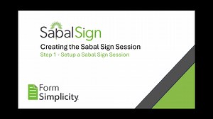 Creating the Sabal Sign Session - Step 1 - Setup a Sabal Sign Session