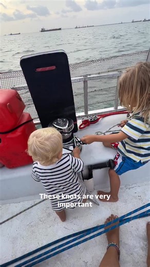 SailingNV on Instagram: "All sailors start their training with these “important” knots 😉👶 #sailingfamily #liveaboardkids #startemyoung #kidsatsea #familylife #sailinglife #brotherlove #offgridfamily"