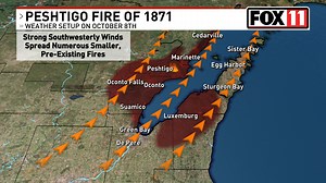 Weather leading up to Peshtigo Fire of 1871 was ideal fire weather