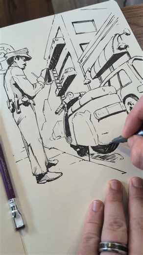 Drawing Focus and Speed #art #sketchbook #perspective