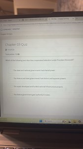 Which of the following best describes cooperative federalism un... | Filo