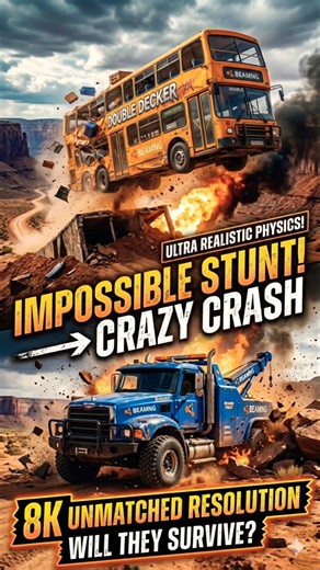 IMPOSSIBLE GAP! Double Decker Bus vs The Deadly Bridge 😱 #BeamNG #shorts