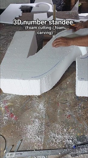 10K views · 871 reactions | Slicing through an 8-inch block of solid styrofoam with the hot-wire machine to create this bold 3D number standee! #3dfoamcarving #craftsman #art #crafts #styroartist #fypviralシ #fypシ゚ #crafting #artist #foamartist | Aaron Vladimir Omena Lasam | Facebook