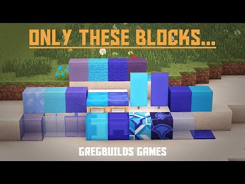 Building W/ ONLY BLUE BLOCKS (Minecraft)