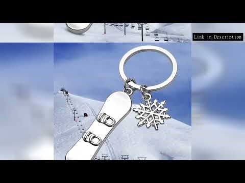 New Fashion Mini Snowflake Snowboard Keychain Pendant Ski Games Sled Board Key Chain Keyring Sports