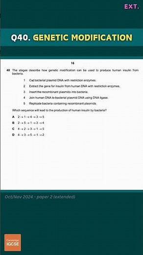 IGCSE Biology - Multiple Choice - Extended (paper 2) - Exams from 2025 #biology #exams #revision