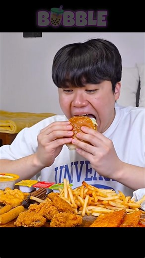 Mcdonald’s Fried Chicken With Burger & Fries! ASMR MUKBANG EATING SOUND ©️GONGSAM TABLE