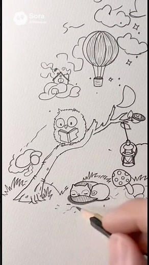 POV Speed Drawing ✏️ Simple & Fun Pencil Sketch | Relaxing Ai Doodle Art