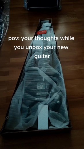 pov: you unbox your new electric guitar 🎸✨ #electricguitar #guitar #fypシ #fyp #foryou #beginner