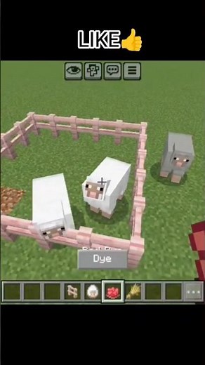 Red🔴 + White⚪ = Pink 💕 #minecraft