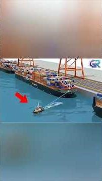 small tugboats vs giant cargo ships shocking power 😲😲