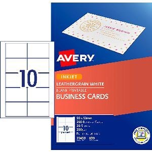 Avery Matt Leathergrain Business Cards 200 Pack