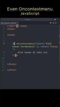 Learn JavaScript for Beginners: HTML Event Attribute oncontextmenu