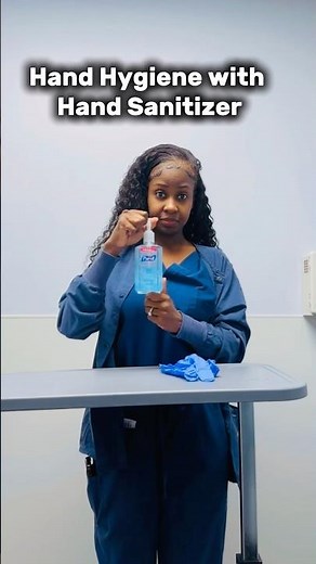 #handhygiene w/ Hand Sanitizer #InfectionPrevention #HealthcareTips #NursingSkills #nursingstudent