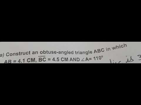 Draw triangle in which two lines segment and one angle.