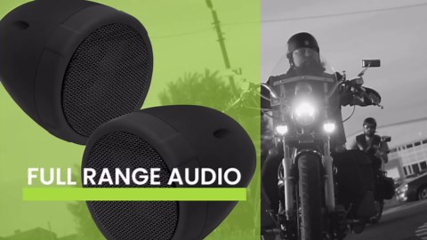 BOSS Audio Systems MCBK420B 3 Inch Motorcycle Speakers and 2 Channel Amplifier Package - Bluetooth, Weatherproof, Volume Control, ATV UTV Compatible