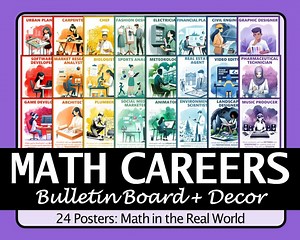 Math Careers Poster Set: STEM Classroom Decor (digital Download Set of 24) - Etsy Australia