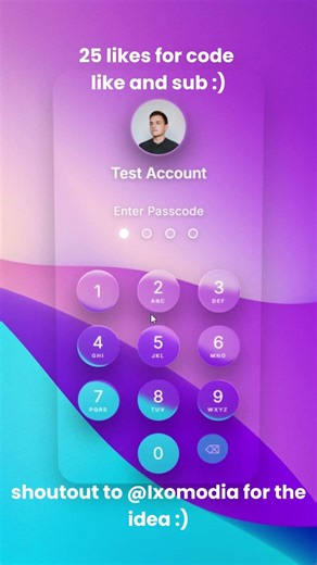 code for 25 likes (creative ios 26 pin) #appdeveloper #coding #dev