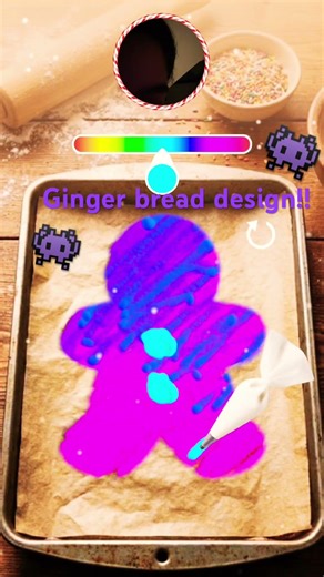 Ginger bread design purple