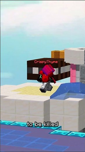 Ladders = Cheat Code in Minecraft Bedwars #bedwars #minecraft