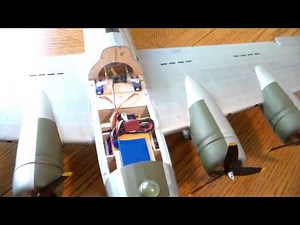 Guillows B-17 rc conversion function video