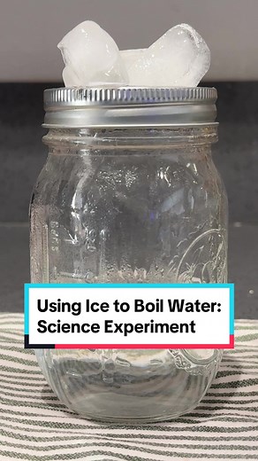 Did you know that you can boil water using ice? @Alex Dainis 🧬🔬 explains how you can use ice to create a low pressure atmosphere in a jar, causing water to boil at a temperature lower than 100 degrees Celsisus. #Water #ScienceExperiment #DIY #WomenInSTEM #Scientist