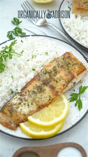 1.7K views · 15 reactions | Easy Pan Seared Chilean Sea Bass recipe that delivers crispy skin and juicy, flavorful fish. 2 filets Chilean sea bass, about 5 to 6 ounces each 1 tsp sea salt 1 tsp ground pepper 3 tbsp butter or ghee, divided 1 tsp minced garlic 1 tsp oregano 1 lemon parsley, to garnish | Organically Addison | Facebook