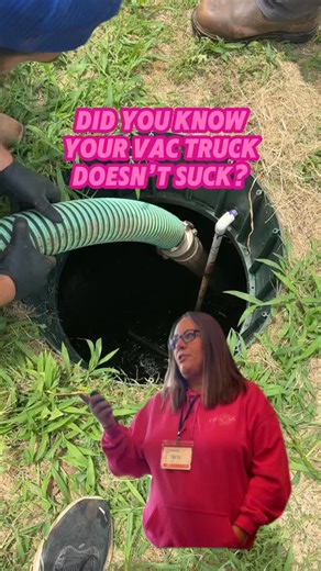 1.6K views · 139 reactions | Did you know your vacuum truck doesn’t suck the waste out of the tank? Your pump lowers the pressure inside the truck’s tank so the air pressure outside can push the waste up the hose and into the truck. 勞 It seems like a minor difference but understanding how it works can help with optimization and troubleshooting. #septicpumping #thatsepticgirl #septic #education | That Septic Girl | Facebook