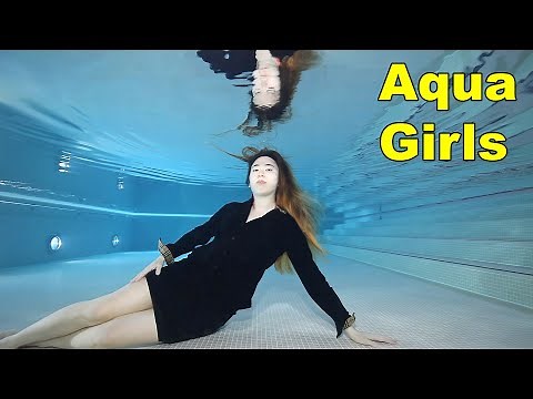 Underwater Woman Wet Clothes