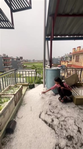 Experiencing a Snowy Day in Pokhara