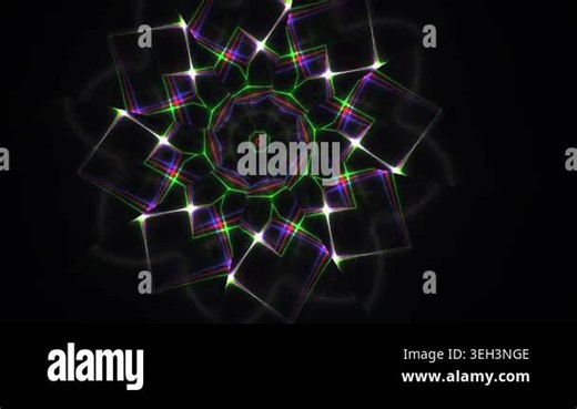 Colorful geometric patterns on black background Stock Video Footage - Alamy