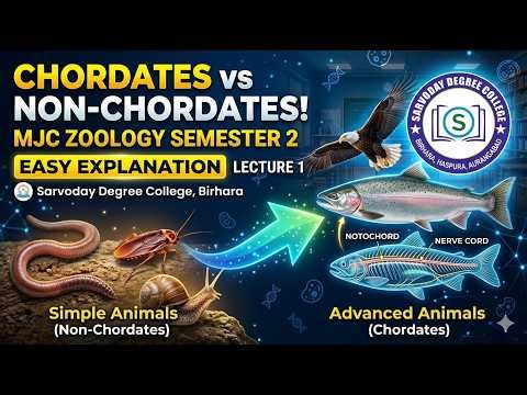 Chordates vs Non-Chordates | Introduction to Chordata | Zoology Semester 2 | Easy Explanation | SDC