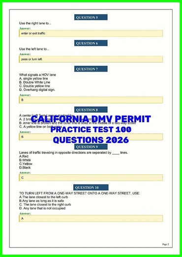 CALIFORNIA DMV PERMIT PRACTICE TEST 100 QUESTIONS 2026 video